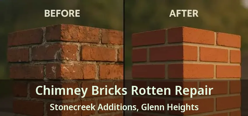 Chimney Bricks Rotten Repair Stonecreek Additions, Glenn Heights - TX